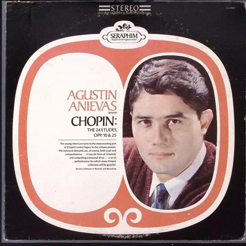 Agustin Anievas Chopin The 24 Etudes Seraphim vinyl LP
